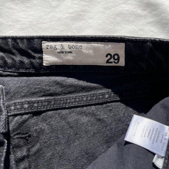 Rag & Bone Dre Slim Boyfriend Jeans, Black - Size 29 - Picture 14 of 16